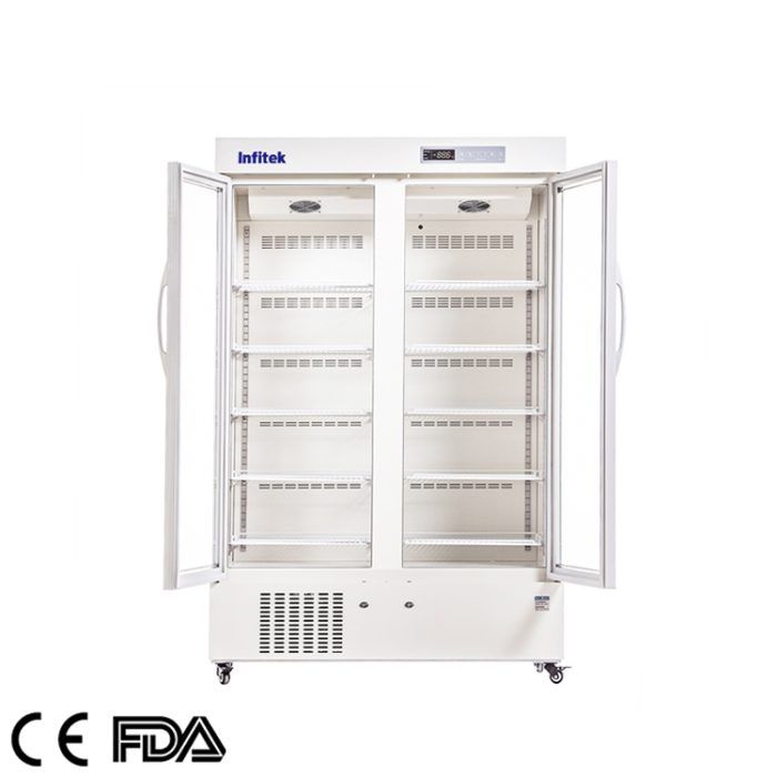 Refrigerador farmacéutico de doble puerta de 2 a 8 °C, PR5-1000