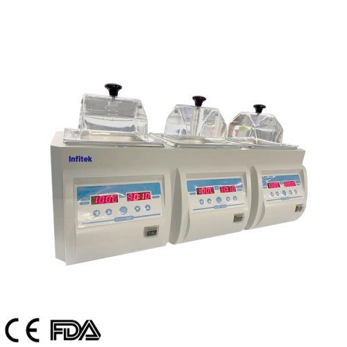 Baño de agua con termostato y 3 tanques, WB-1R3H-6R